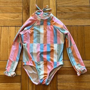 Hermoza One Piece Striped Swimsuit Size 2